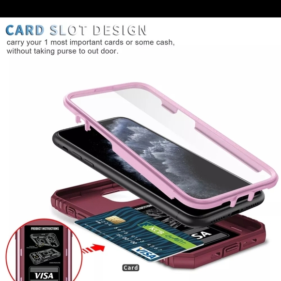 Purple Armor Phone Case with Ring Holder and Camera Protection - Picture 9 of 9